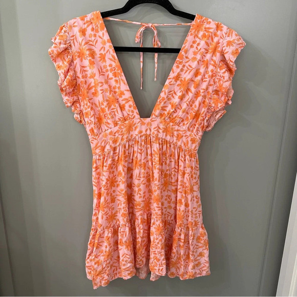 STILLWATER Jessie Mini Dress Summer Sorbet Mini Dress Floral Print Size Small - Picture 5 of 6